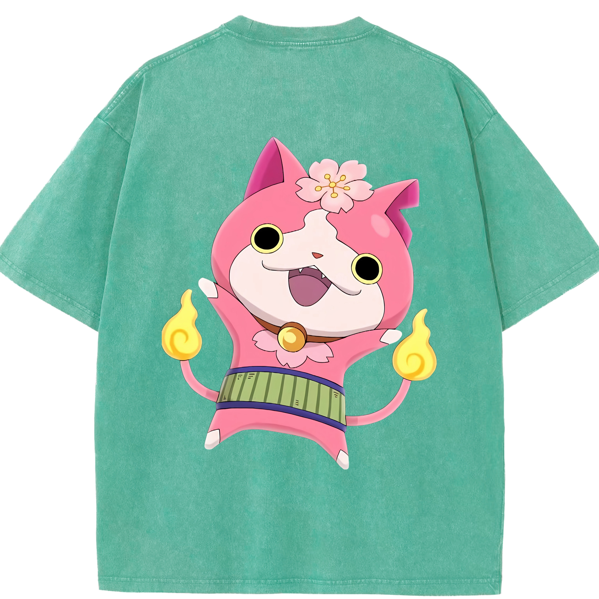 （画像用） 妖怪ウォッチ Yo-kai Watch 綿100% ヴィンテージ風 半袖Tシャツ（背面プリント）